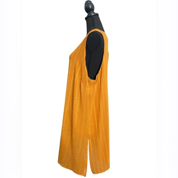 Signature Collection Women’s Blouse tank top w/ Vertical Ribbon Design Size 2X - Picture 4 of 8